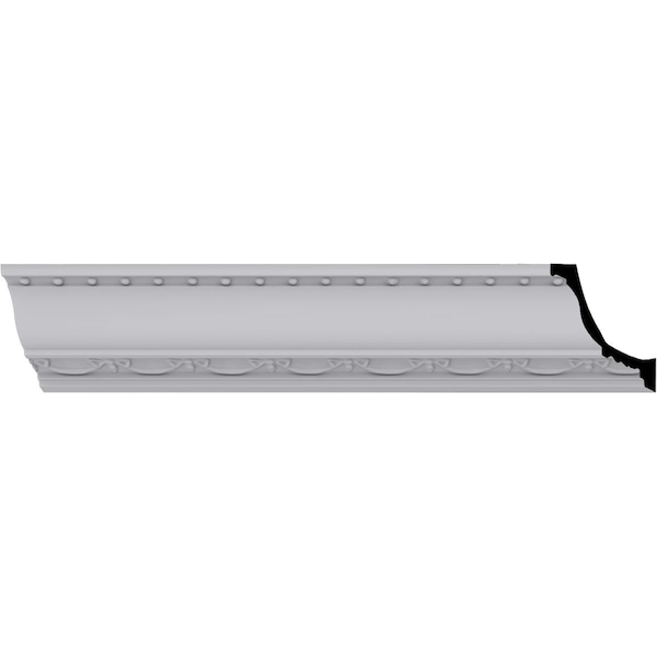 Ekena Millwork 2 3/8"H x 2 7/8"P x 3 5/8"F x 94 1/2"L, (2" Repeat), Federal Crown Moulding MLD02X02X03FE - main